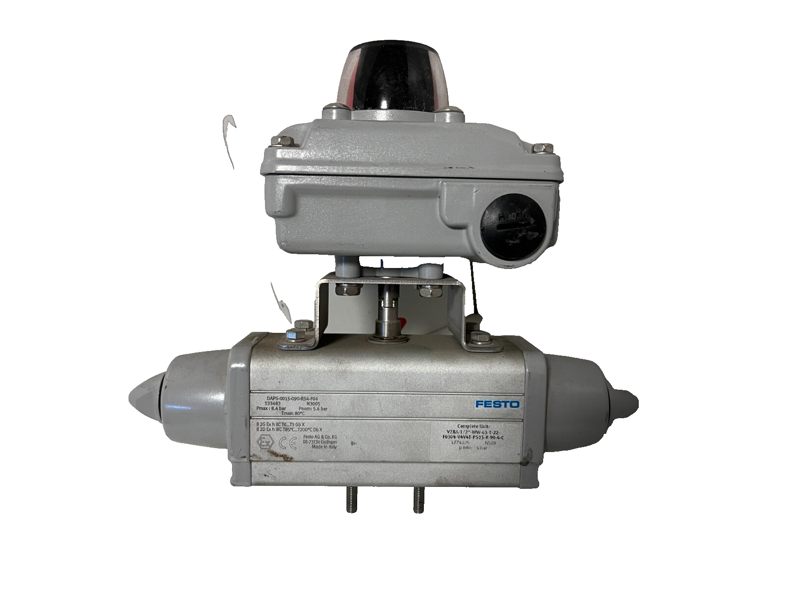 Festo VZBA-1/2"VW-63-T-22-F0304-V4V4T-PS15-R-90-4-C + SRBC-CA3-YR90-MWA-1W