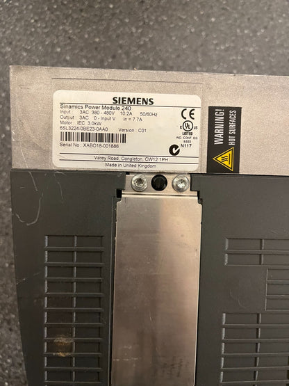 Siemens Sinamics Power Module 240 6SL3224-0BE23-0AA0 3kW VFD 380-480V Variable