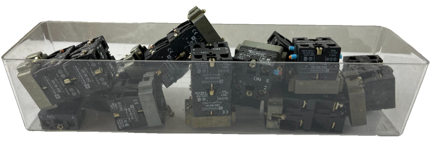 Mixed Lot Telemecanique ZB2-BE Contact Blocks NO NC 22mm Used Spare Parts