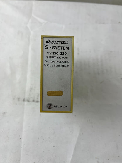 Electromatic SV150 220 Dual Level Relay 220VAC Oil Granulates Capacitive VR