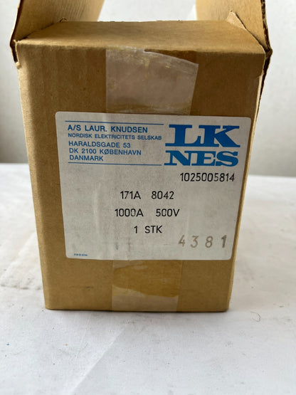 LK‑NES 171A8042 NH4 Fuse 1000A 500V gG Universal DIN 4 Denmark New in Box