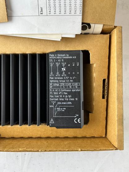 Intercable Danmark STL3-4015 Soft Starter NEW 230-400V 15A 7.5kW Motor Control