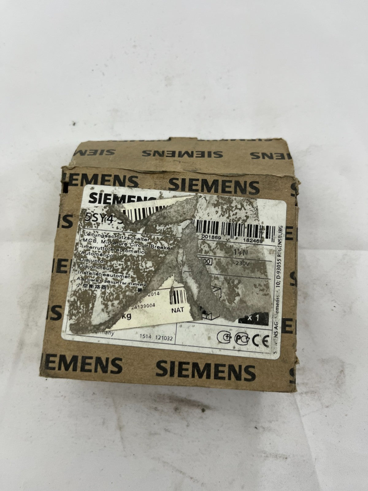 Siemens 5SY45 MCB Miniature Circuit Breaker 1+N 4A C-Curve 230V New Germany