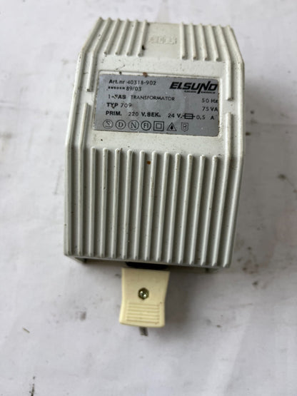 Elsund 40318-902 Typ 709 75VA 220V to 24V 0.5A Control Transformer Used Spare