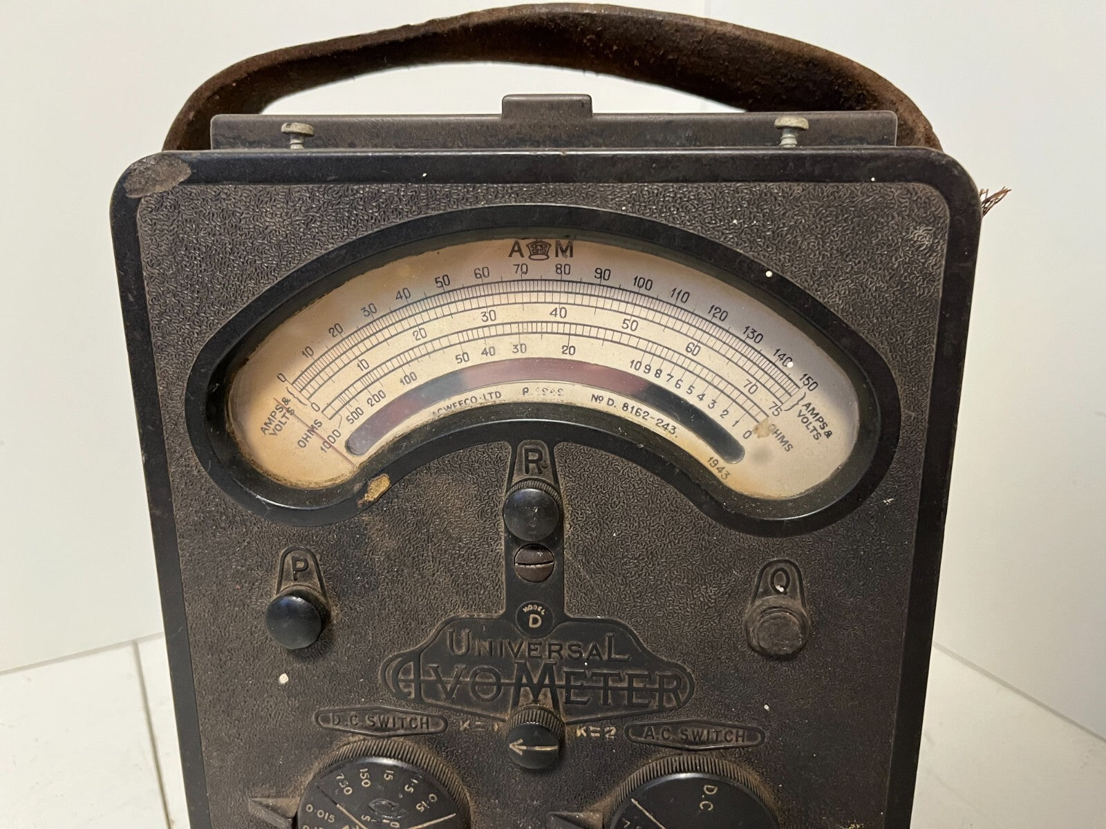 Vintage AVO Model 8 Universal Avometer Multimeter - Untested, As-Is