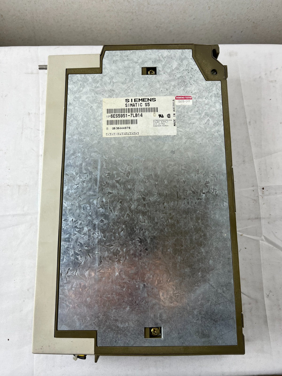 Siemens SIMATIC S5 PS 3A Power Supply 6ES5951-7LB14, 115/230V AC, 5 VDC 3A, Used
