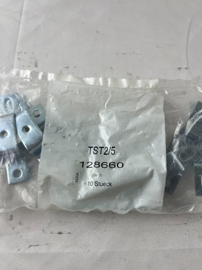 Weidmüller TST 2/M5 1286600000 DIN Rail Mounting Feet Brackets Pack of 10 New