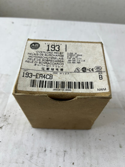 Allen‑Bradley 193‑EA4CB Solid State Overload Relay 0.32–1.6A New in Box Spare