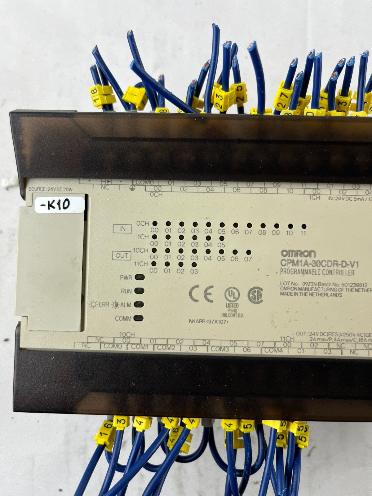 Omron CPM1A-30CDR-D-V1 PLC Controller 24VDC 30 I/O Relay Output Used Spare Unit