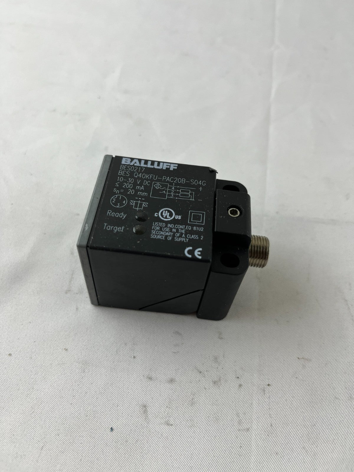 Balluff BES0217 BES Q40KFU-PAC20B-S04C Sensor 10-30VDC 20mm Used Spare Part