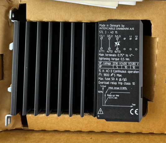 Intercable Danmark STL3-4015 Soft Starter NEW 230-400V 15A 7.5kW Motor Control