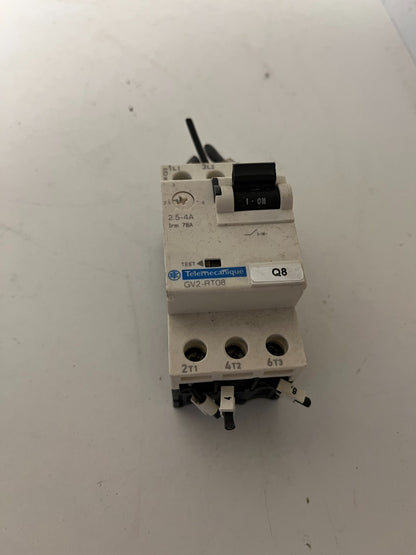 Schneider Telemecanique GV2-RT08 2.5–4A Motor Circuit Breaker, Used Spare Unit