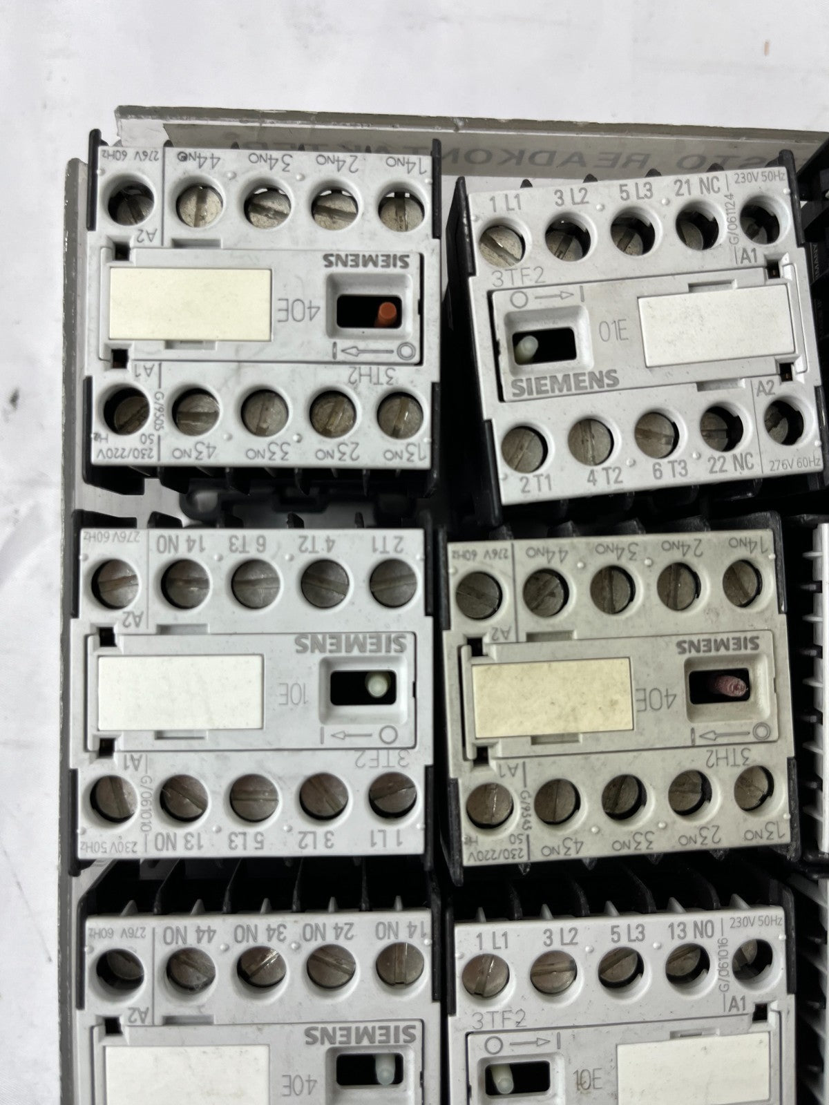Siemens SIRIUS Contactor Relay Lot 13pcs 3TF2001 3TH2040 3TH Series Mixed Used