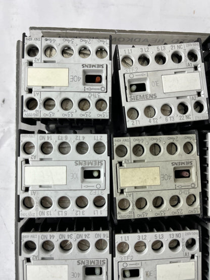 Siemens SIRIUS Contactor Relay Lot 13pcs 3TF2001 3TH2040 3TH Series Mixed Used