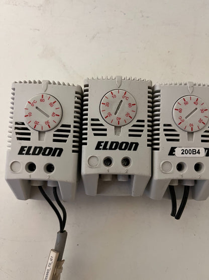 Lot 3x Eldon Enclosure Thermostat 0–60°C Cabinet Temperature Controller Used