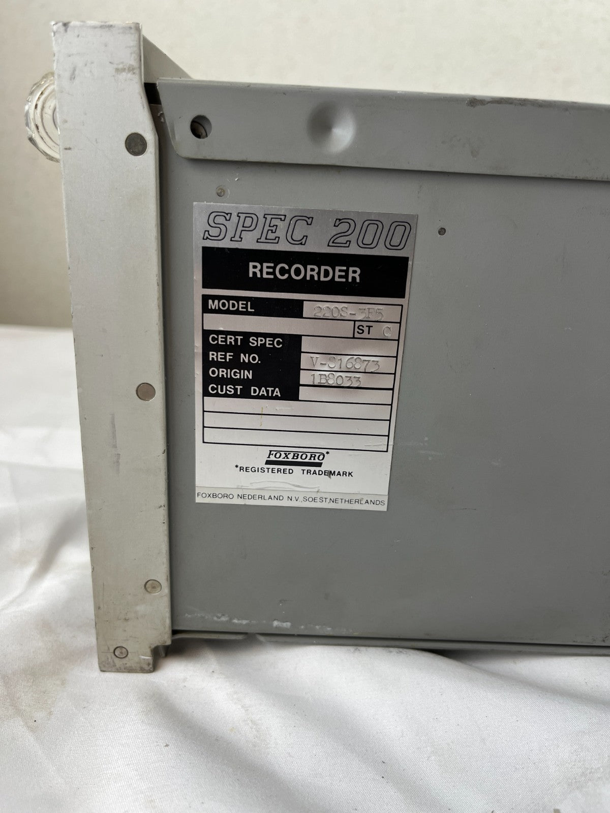 Foxboro SPEC 200 Recorder 220S-3F5 Industrial Chart Recorder Flow Recorder Used