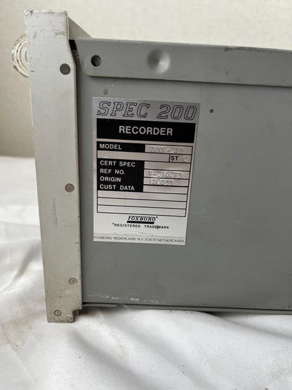Foxboro SPEC 200 Recorder 220S-3F5 Industrial Chart Recorder Flow Recorder Used