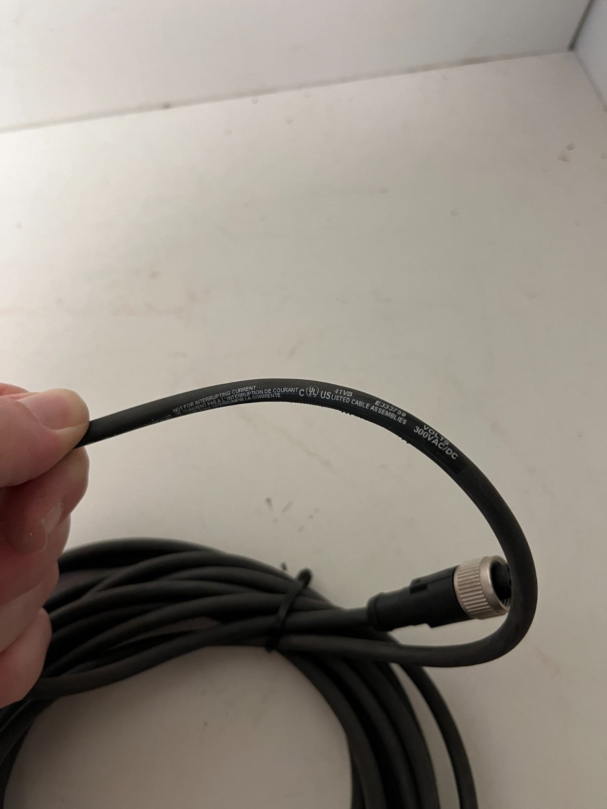 Telemecanique Sensor Connection Cable M12 4-Pin Female Approx 10m Lot of 2 Pcs
