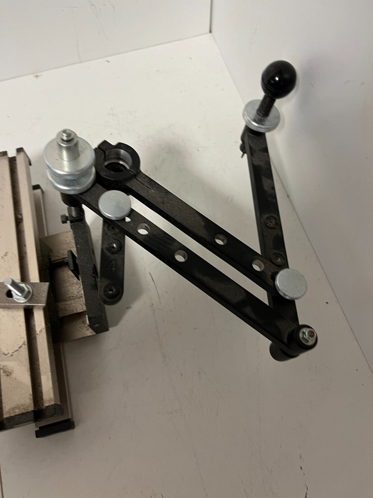 Modular Aluminum Test Bench Setup T-Slot Frame Adjustable Arm Used As-Is