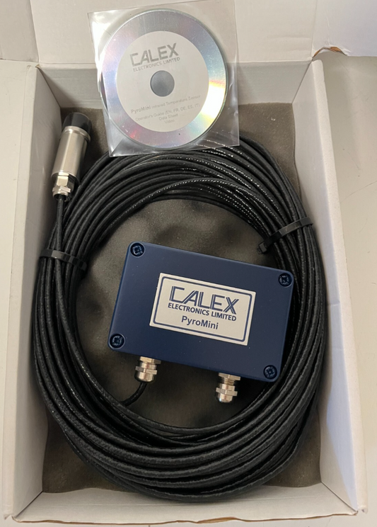 Calex PyroMini PM-JA-201-HT-CB Infrared Temperature Sensor 20m Cable New