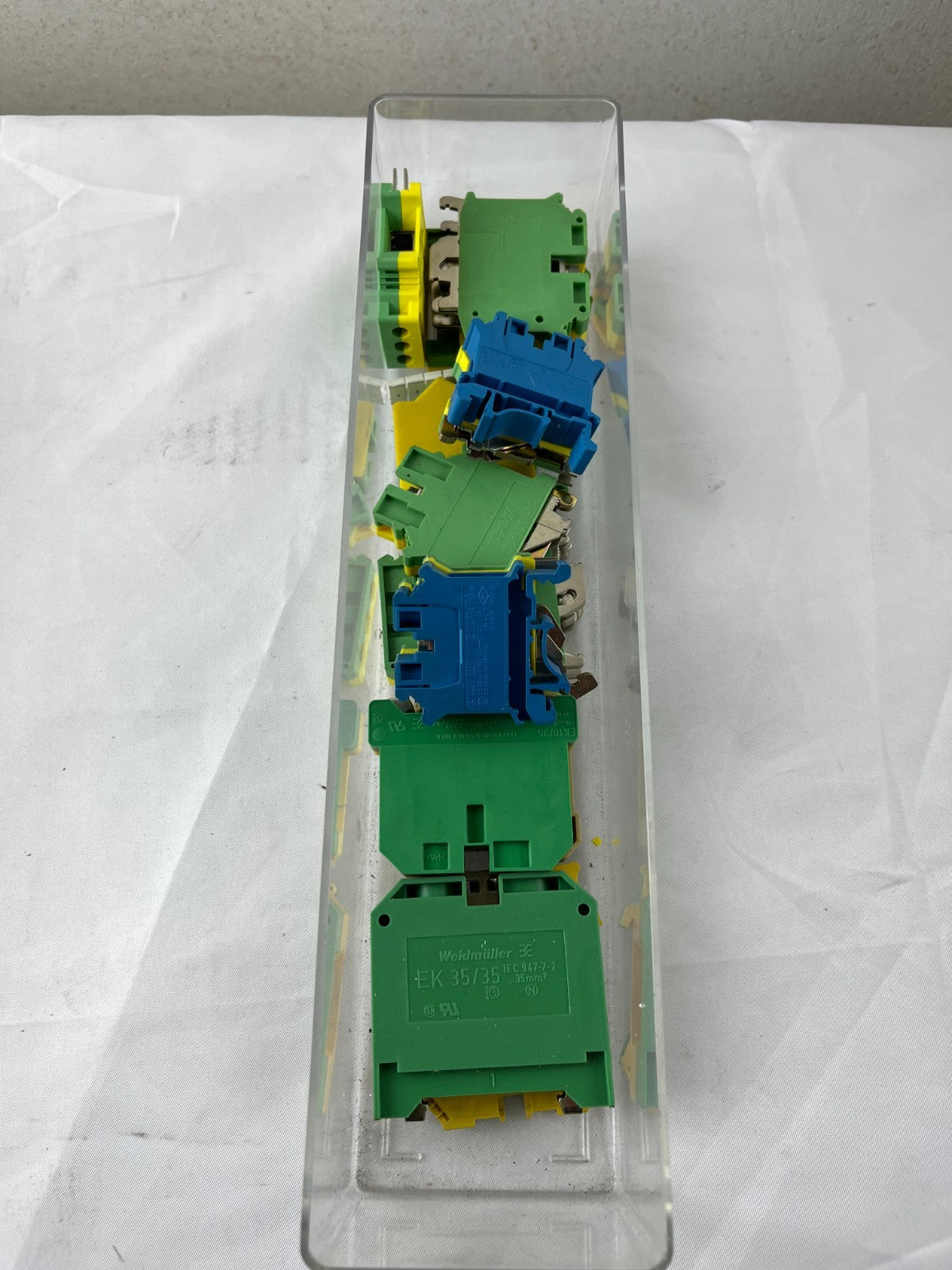 Heavy Duty Terminal Block Lot Weidmuller EK 35/35 Used 35mm2 Green Blue Mixed