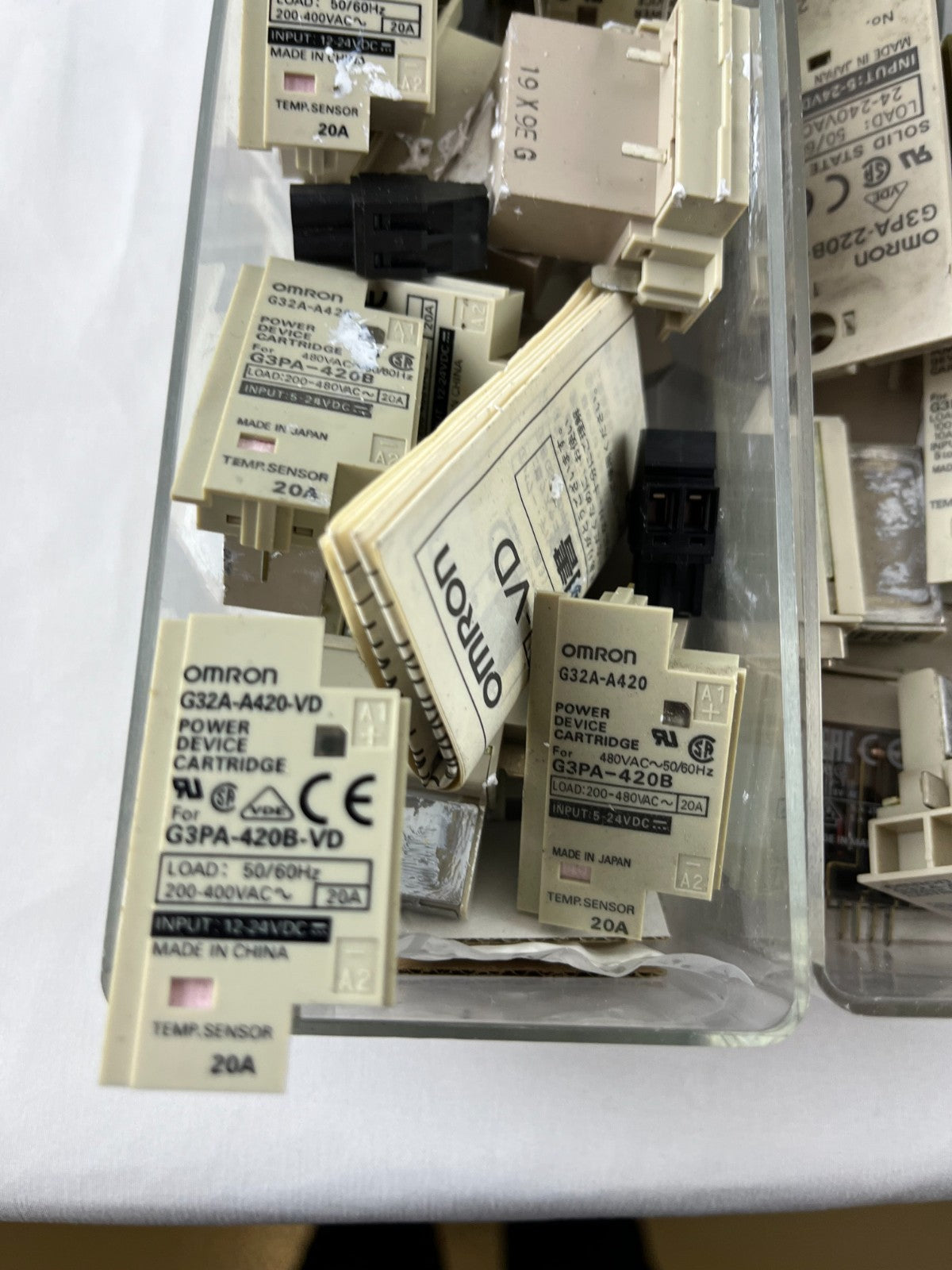 Omron G3PA-420B-VD Solid State Relay Lot 20A SSR Power Cartridges G32A-A420-VD