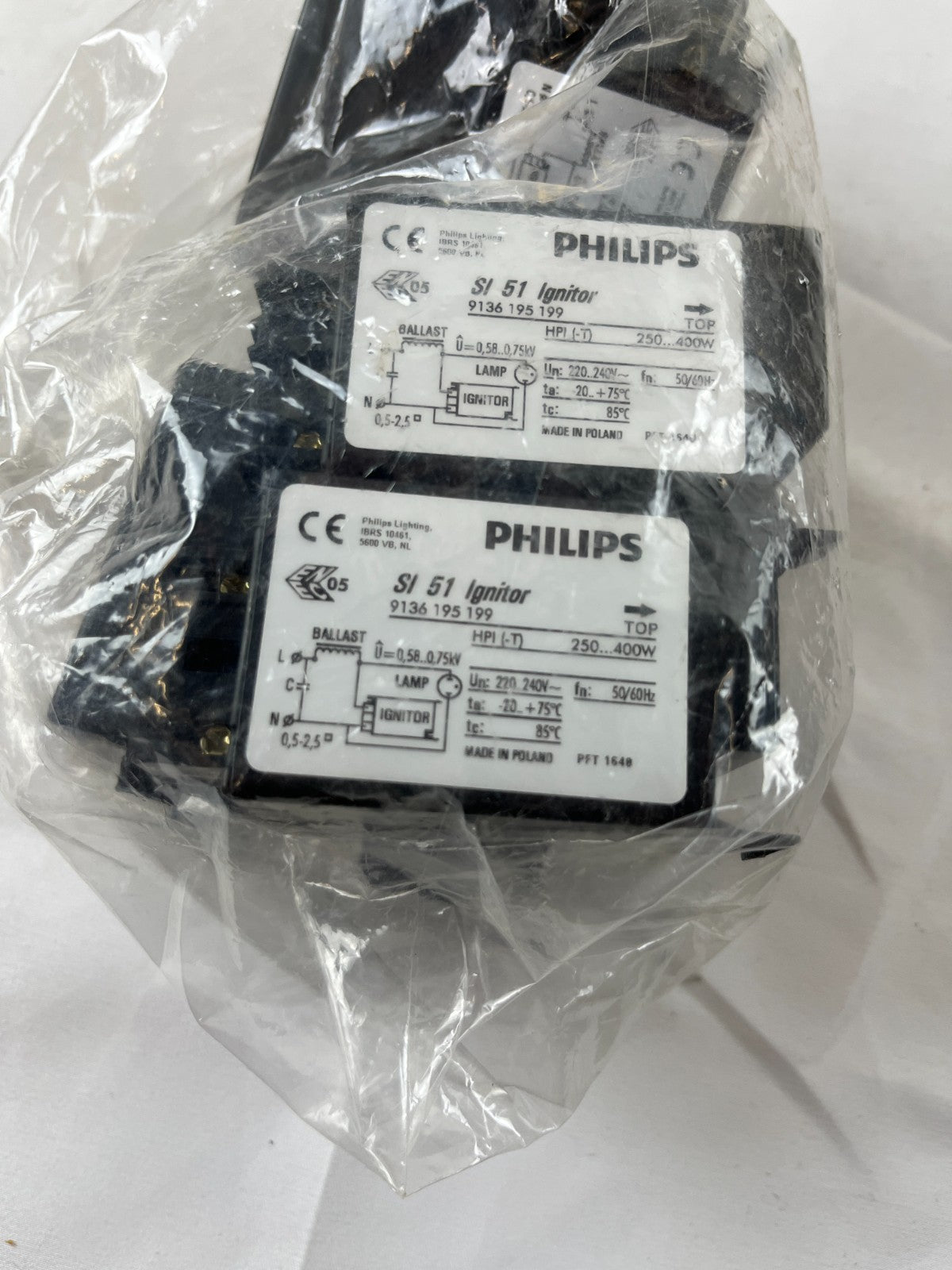 Philips SI 51 Ignitor 9136195199 HPI-T 250-400W New Lot Of 6x Pieces