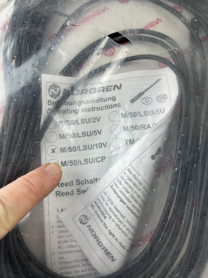 Norgren M/50/LSU/10V Magnetic Reed Switch 10m Cable For Pneumatic Cylinders New