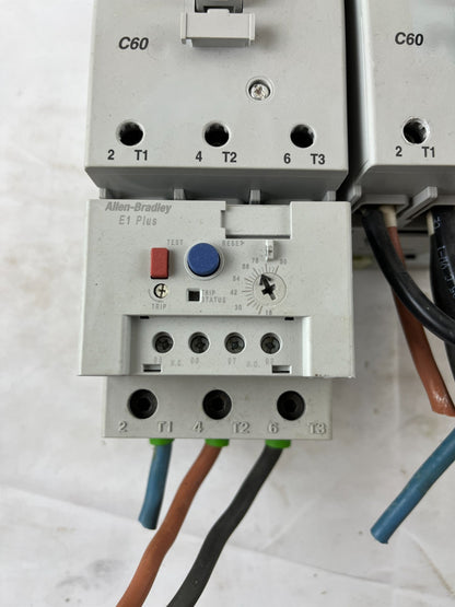 Allen-Bradley Motor Starter Bundle 100-C60 Contactors 193-EEGE Overload Relay