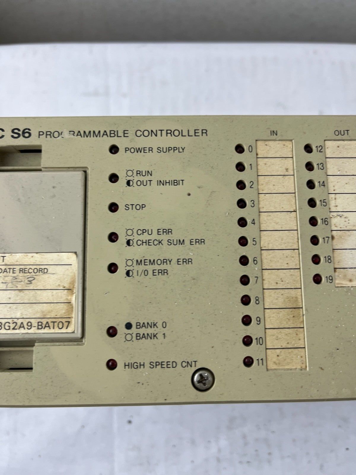 Omron SYSMAC S6 3G2S6-CPU15 Programmable Controller with I/O Module Used Spare