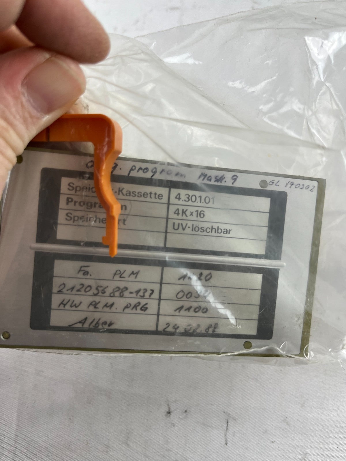 Schleicher Electronic 4.30.1.01 4Kx16 Speicher‑Kassette UV‑löschbar Program