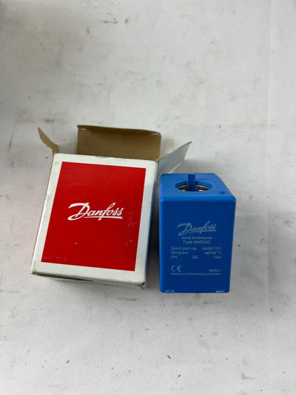 Danfoss 042N7551 Solenoid Coil 24V DC 14W BA024D DIN Spade IP00 New in Box