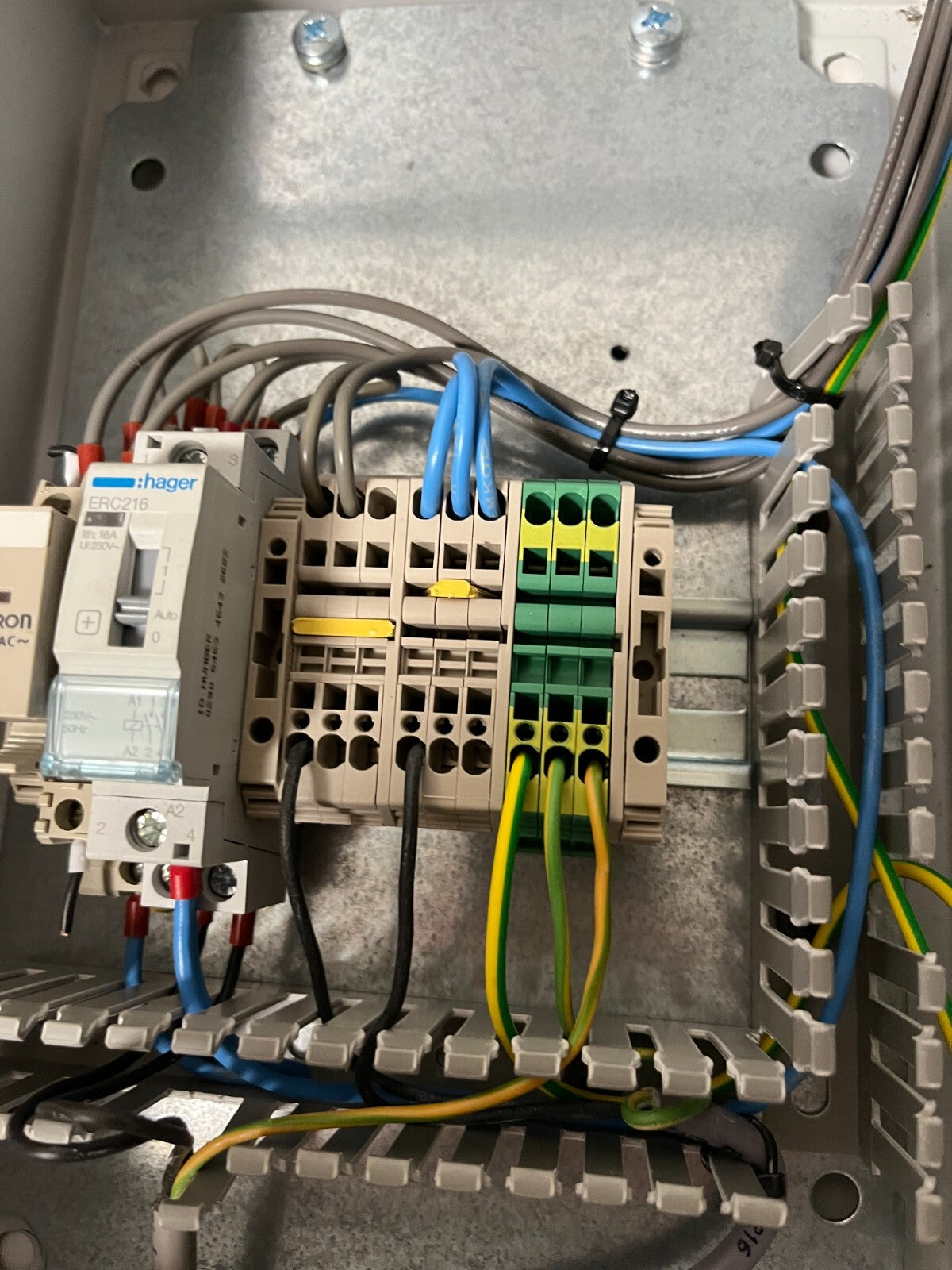 Industrial Control Panel w/ Omron H3CR Timer, Hager ERC216, Rittal Enclosure