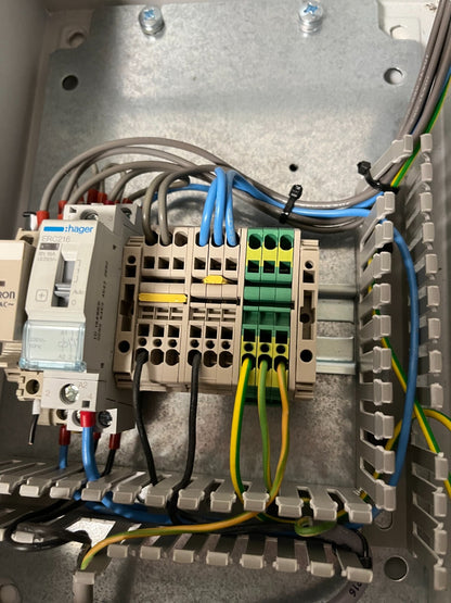 Industrial Control Panel w/ Omron H3CR Timer, Hager ERC216, Rittal Enclosure