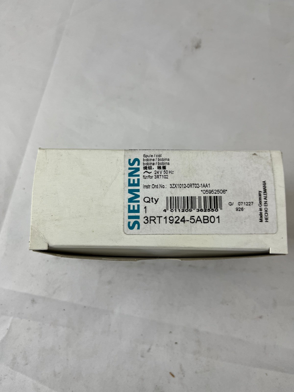 Siemens 3RT1924-5AB01 SIRIUS Magnetic Coil 24 V AC 50 Hz for 3RT1023–3RT1026 NOS