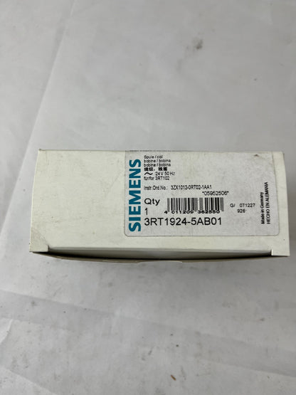 Siemens 3RT1924-5AB01 SIRIUS Magnetic Coil 24 V AC 50 Hz for 3RT1023–3RT1026 NOS