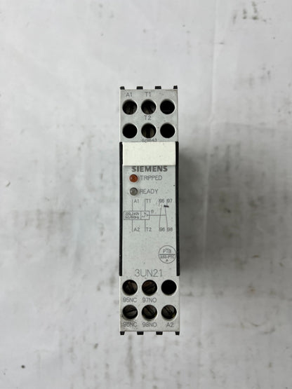 Siemens 3UN2100-0AN7 Thermistor Motor Protection Relay 220-240V DIN Rail Used