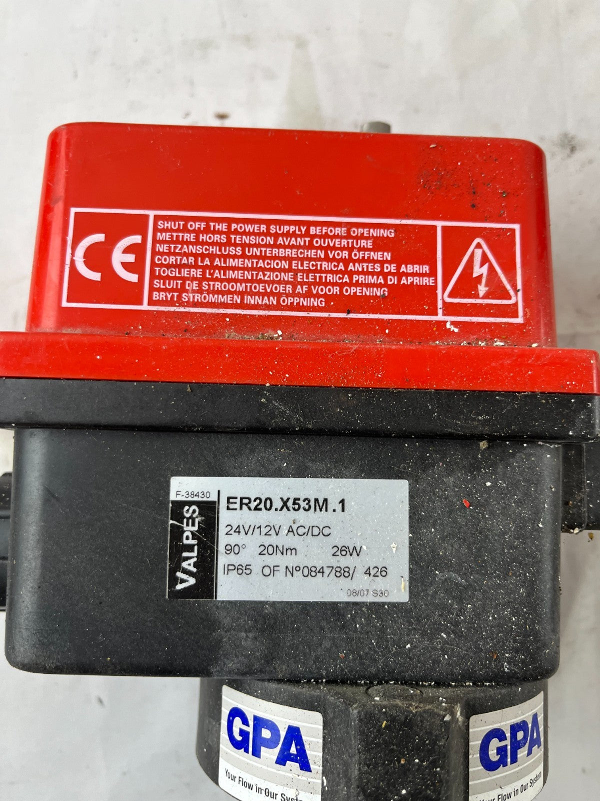 Valpes ER20.X53M.1 Electric Valve Actuator 24V/12V AC/DC 20Nm IP65 Used Spare
