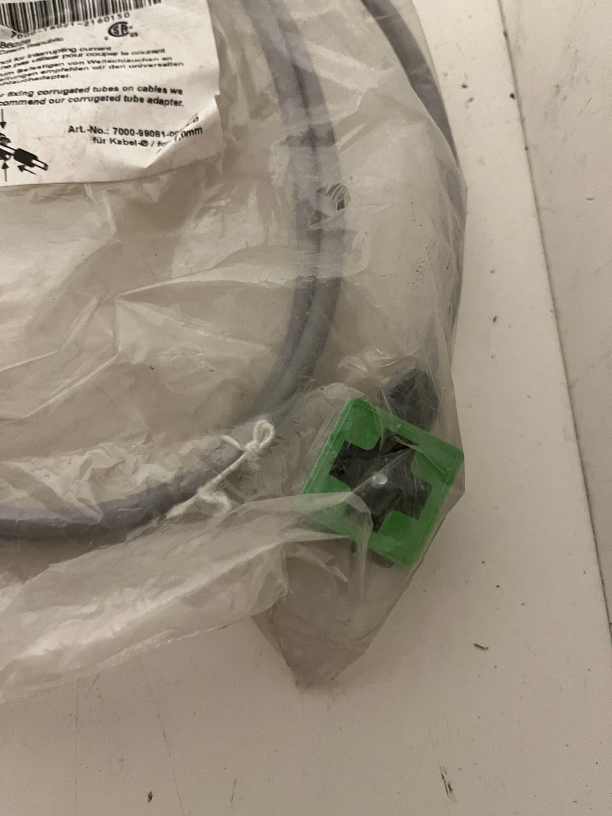 Murr Elektronik 7000-18021-2160150 MSUD Valve Plug Form A 18mm, 1.5m Cable, NEW