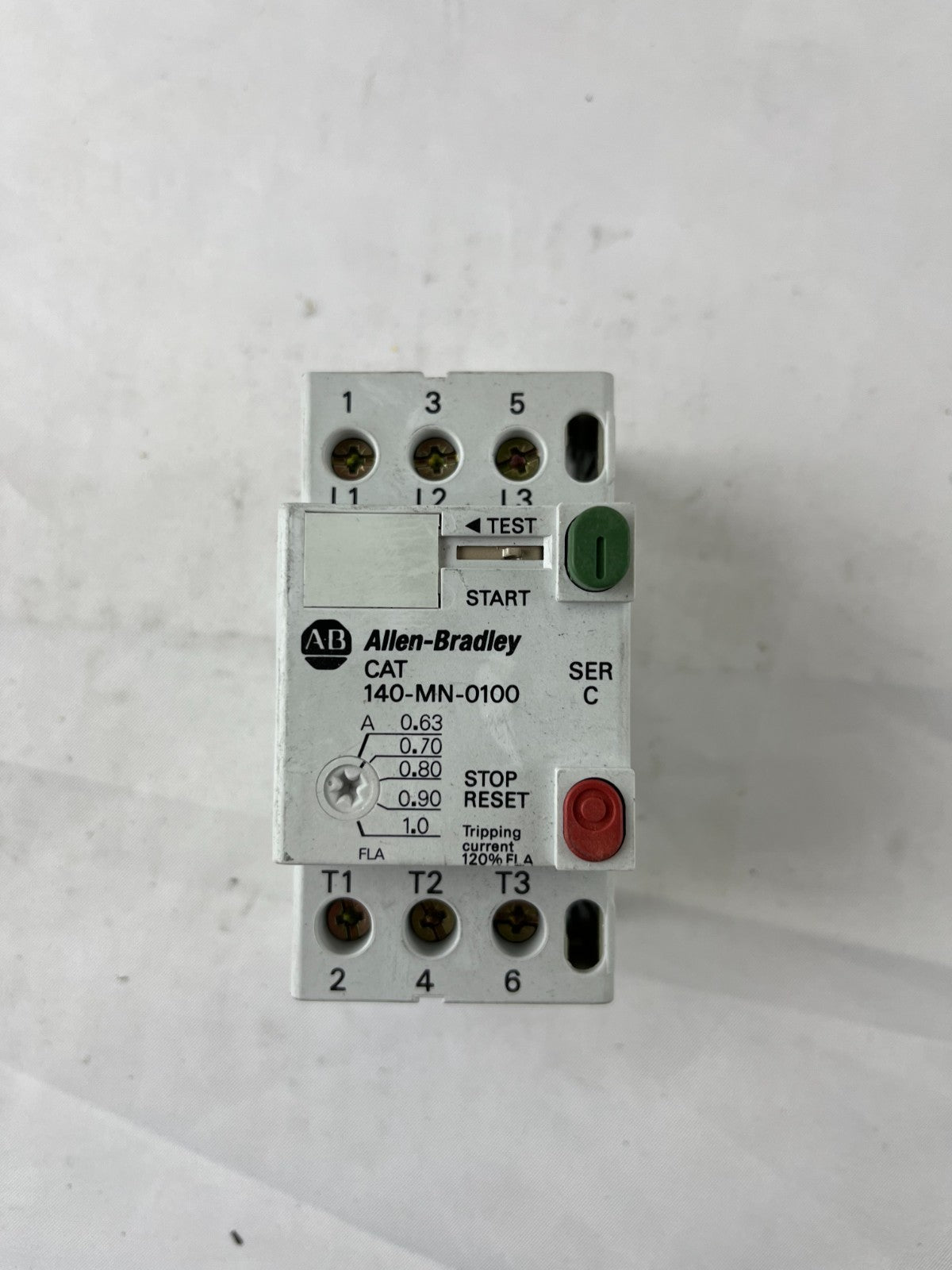 Allen‑Bradley 140-MN-0100 Manual Motor Starter 0.63–1.0A 3‑Pole Used Spare Part