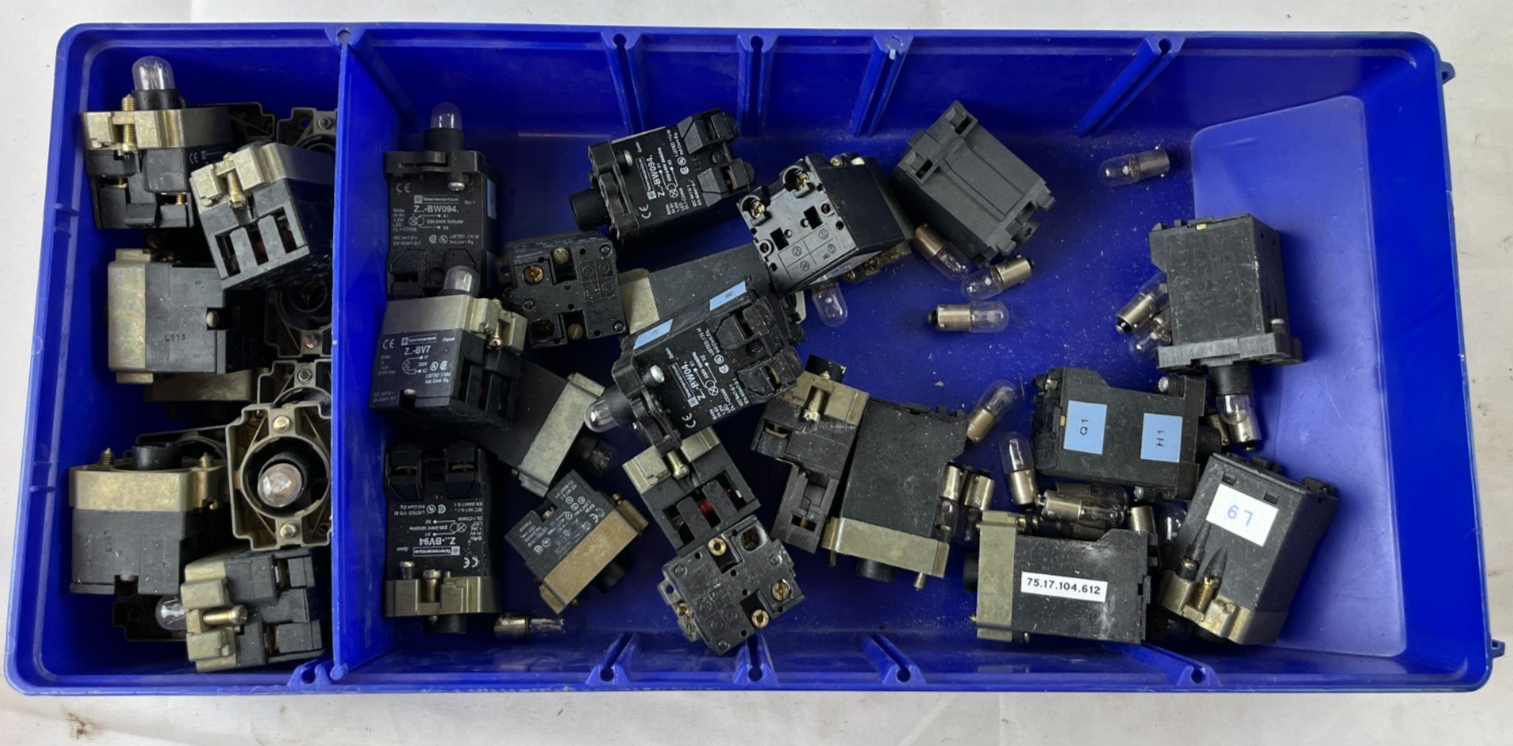 Telemecanique Harmony XB2 Pilot Light Pushbutton Parts Lot Mixed 20+ Pcs