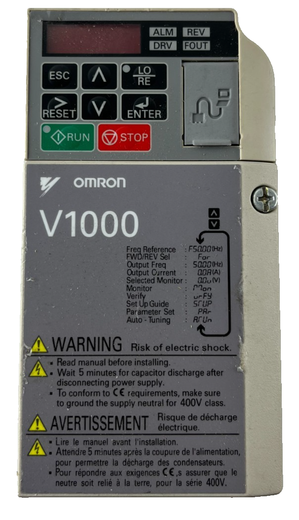 Omron V1000 CIMR-VZAB0P4BAA Inverter Drive 0.55kW 200–240V 1-Phase Used