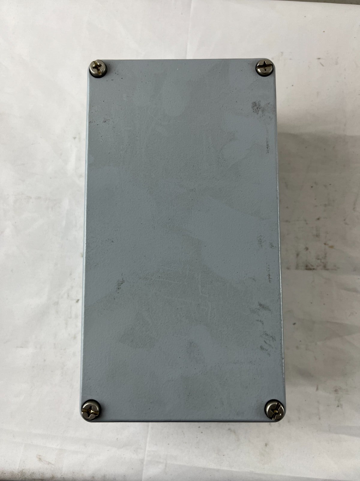 Industrial Enclosure 82x206mm Grey Junction Box Screw Lid  Spare Unit