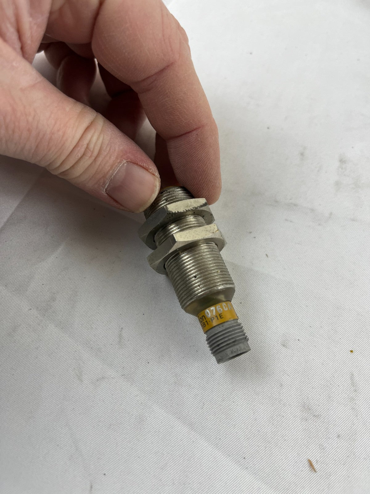 Omron TL‑X5B1‑P1E Inductive Proximity Sensor 5 mm Range 12–24 VDC M18 M12 USED