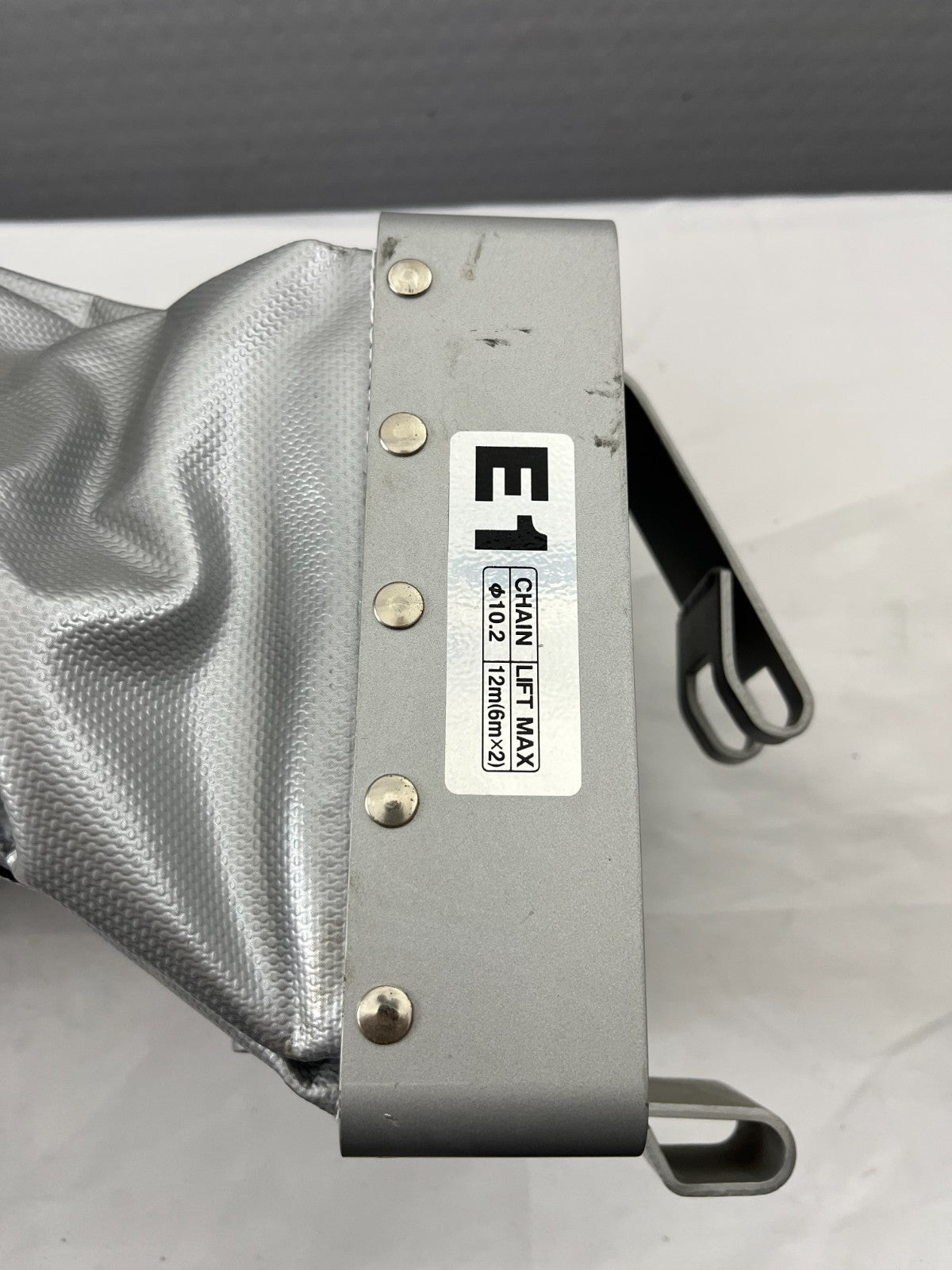 E1 Chain Hoist Dust Cover, Lift Max Ø10.2mm, 12m, Silver, Heavy Duty, Brand New