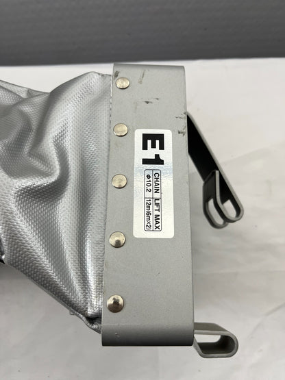 E1 Chain Hoist Dust Cover, Lift Max Ø10.2mm, 12m, Silver, Heavy Duty, Brand New