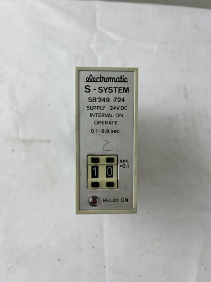 Electromatic SB249 724 Interval Timer 24VDC Digital Display 0.1-9.9s w/ LED
