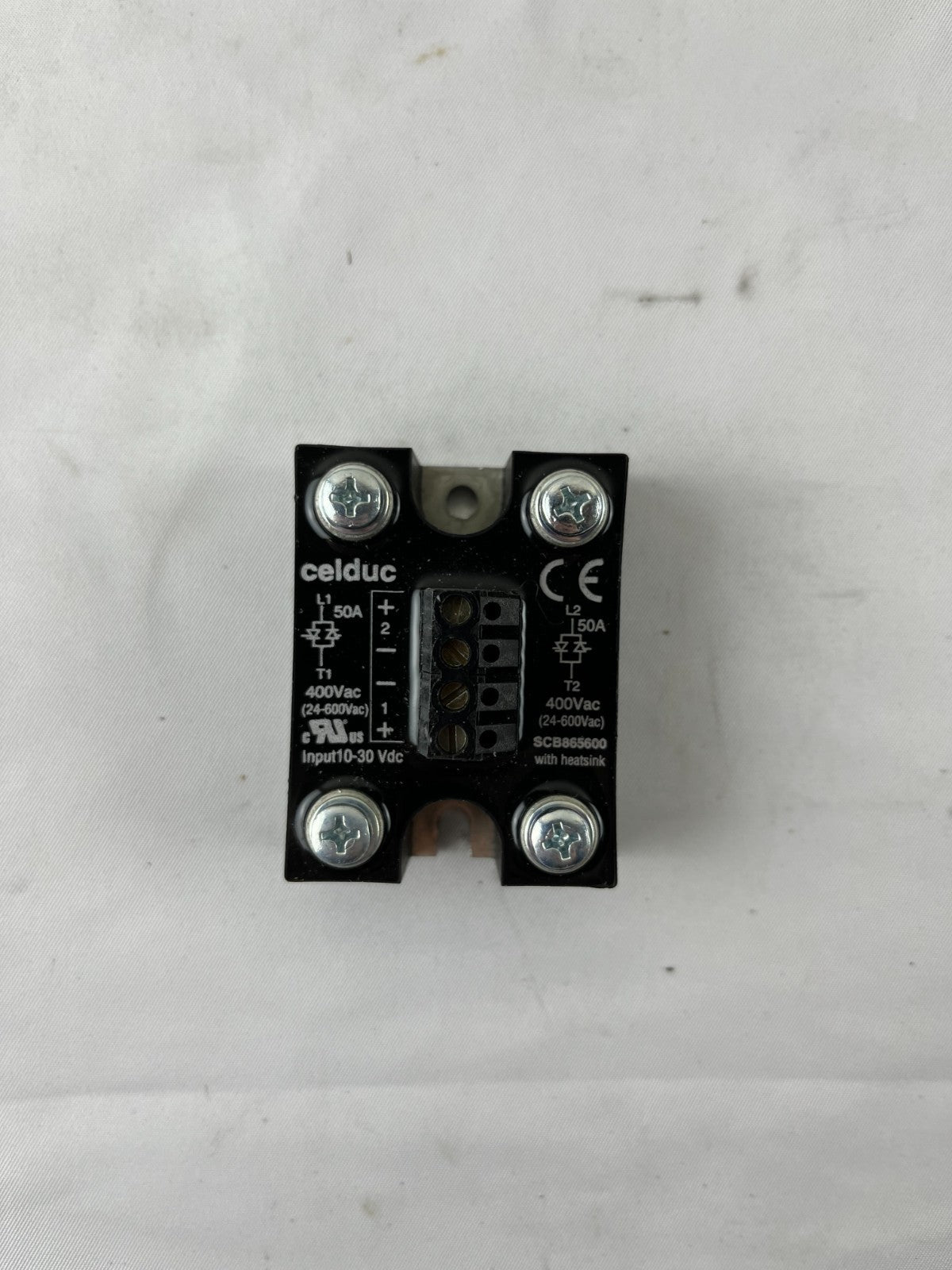 Celduc SCB865600 Solid State Relay 2‑Phase 50A 24‑600VAC 10–30VDC Control