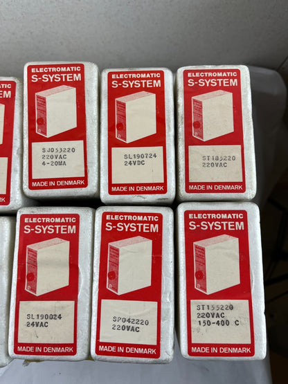 10x Electromatic S-System Dual Level Relay Mixed Models 220VAC Denmark Bundle
