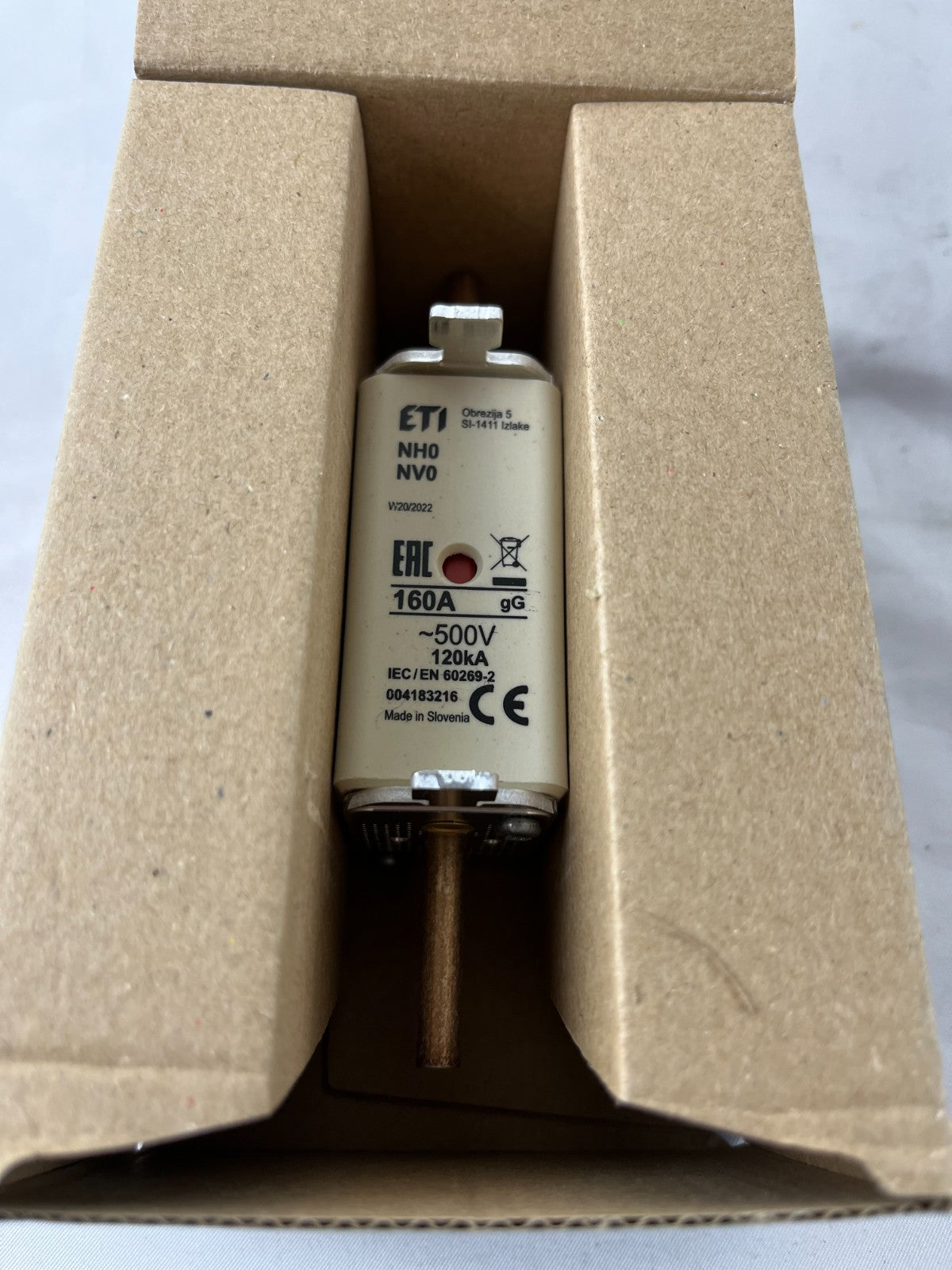 3x ETI NH0 NV0 Fuse Links 160A 500V gG 120kA 004183216 New in Box Slovenia